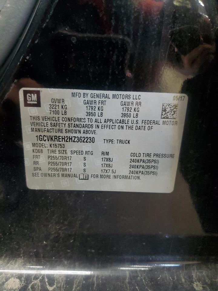 2017 Chevrolet Silverado K1500 Lt VIN: 1GCVKREH2HZ362230 Lot: 65368795