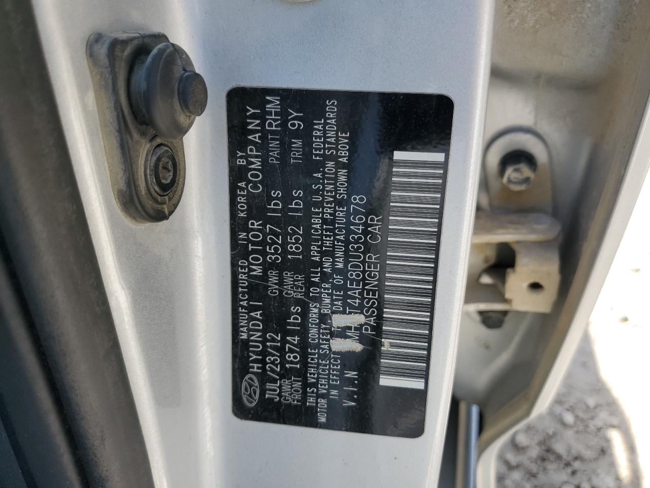 2013 Hyundai Accent Gls VIN: KMHCT4AE8DU334678 Lot: 63349485