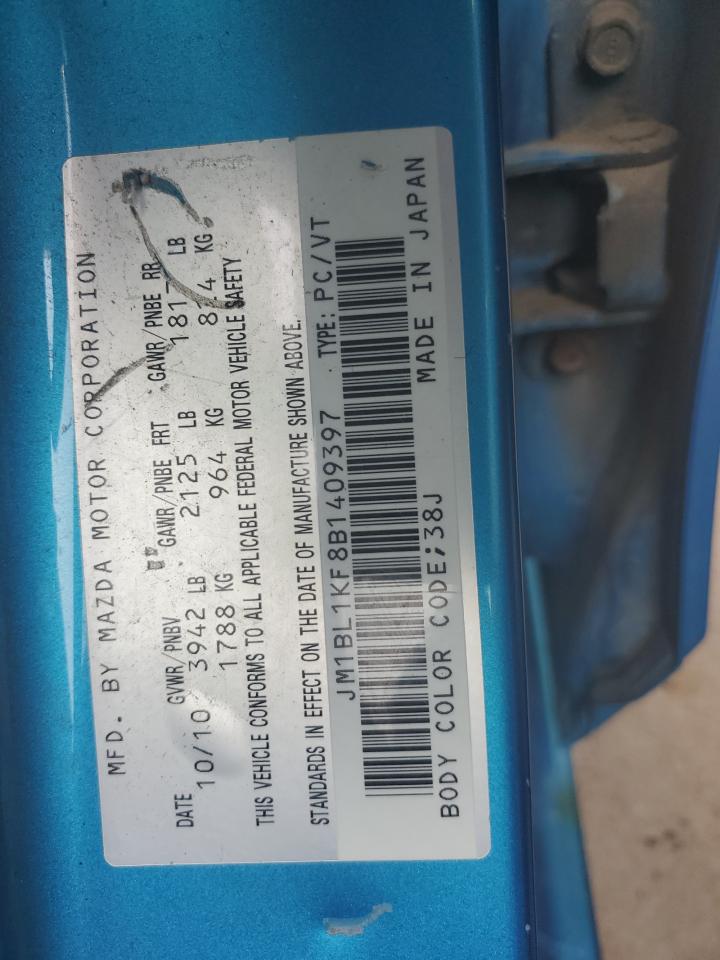 2011 Mazda 3 I VIN: JM1BL1KF8B1409397 Lot: 64960415