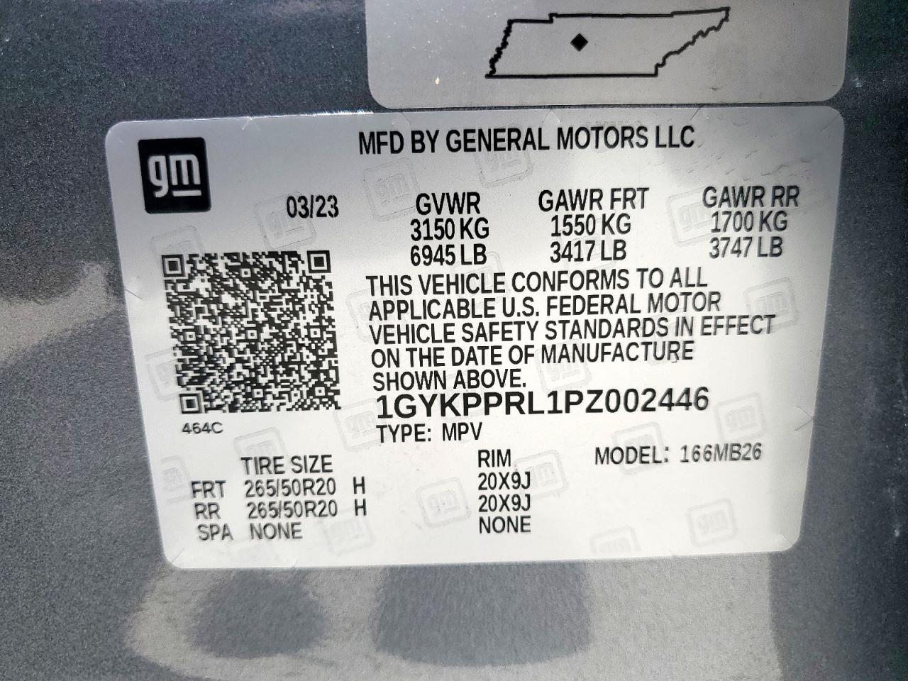 2023 Cadillac Lyriq Luxury VIN: 1GYKPPRL1PZ002446 Lot: 63770435