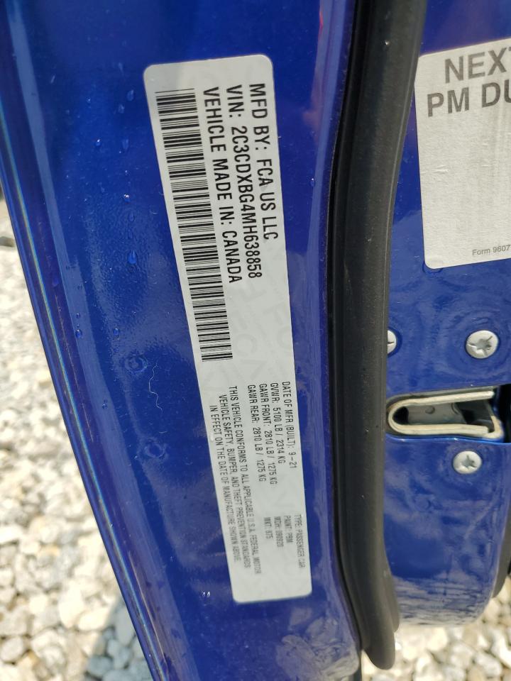 2021 Dodge Charger Sxt VIN: 2C3CDXBG4MH638858 Lot: 66826445