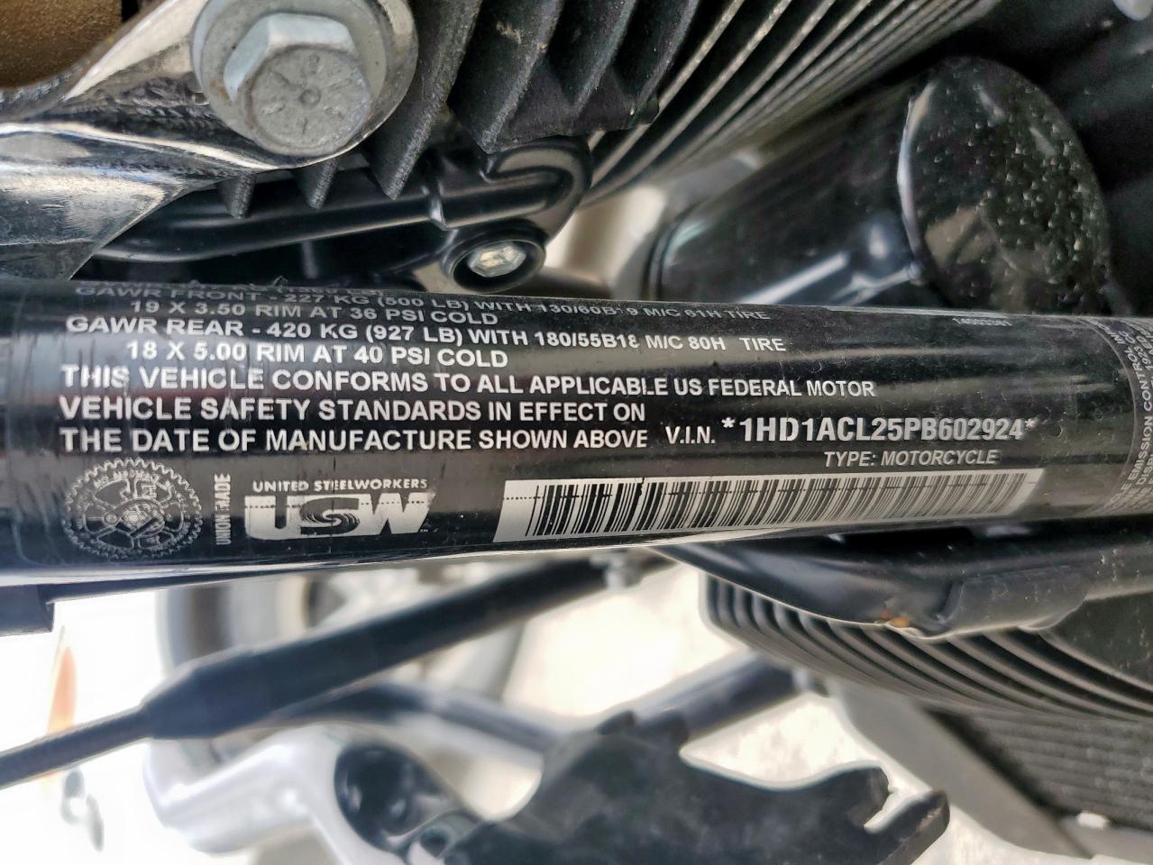 2023 Harley-Davidson Fltrxst VIN: 1HD1ACL25PB602924 Lot: 63819915