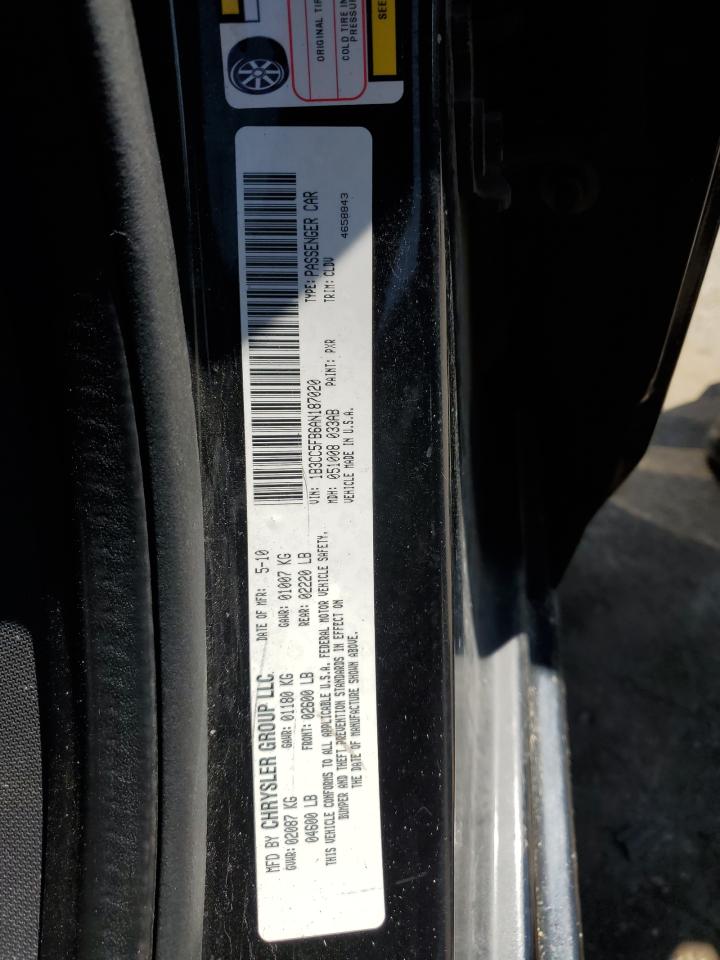 2010 Dodge Avenger R/T VIN: 1B3CC5FB6AN187020 Lot: 62589145