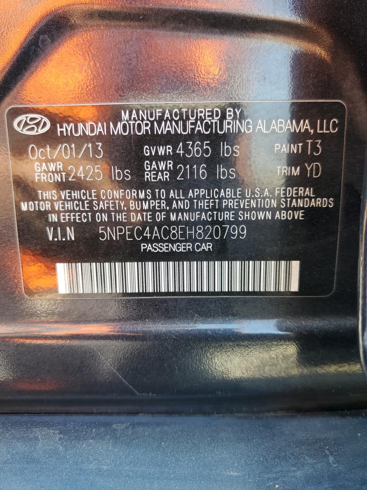2014 Hyundai Sonata Se VIN: 5NPEC4AC8EH820799 Lot: 64248445