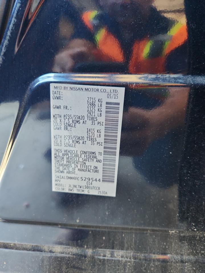 2015 Infiniti Qx60 VIN: 5N1AL0MM4FC529544 Lot: 63347815