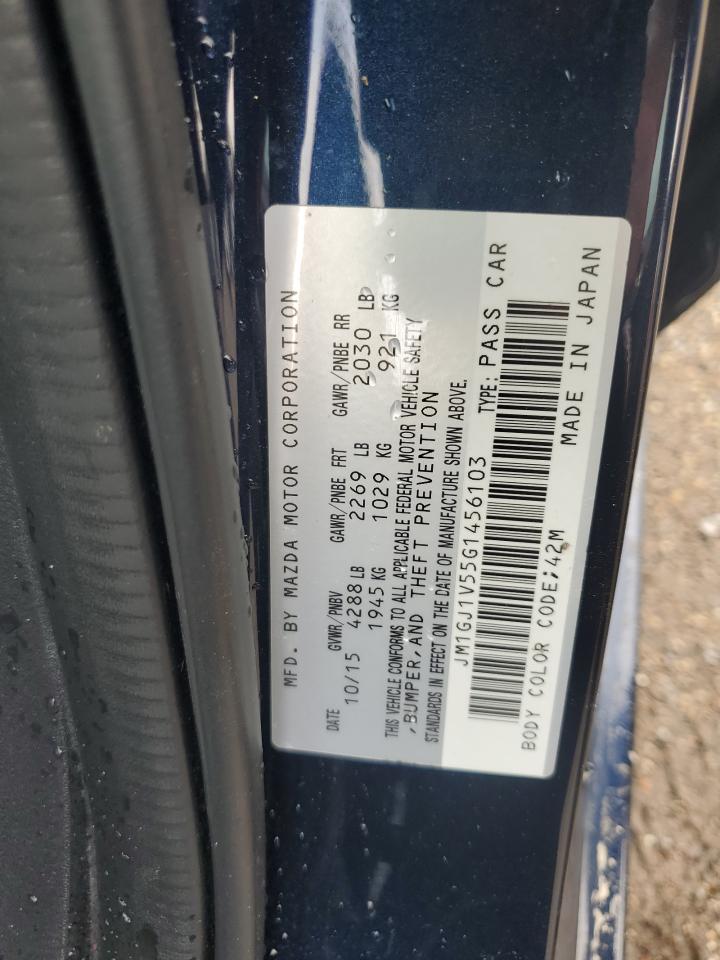 2016 Mazda 6 Touring VIN: JM1GJ1V55G1456103 Lot: 65177485