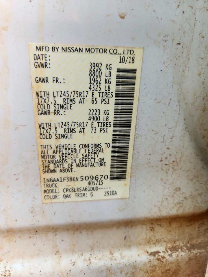 2019 Nissan Titan Xd S VIN: 1N6AA1F38KN509670 Lot: 64585375
