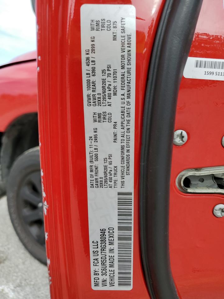 2024 Ram 2500 Big Horn VIN: 3C6UR5DJ7RG380946 Lot: 63836635