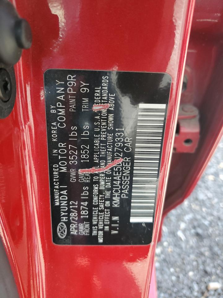 2013 Hyundai Accent Gls VIN: KMHCU4AE5DU279331 Lot: 64384325