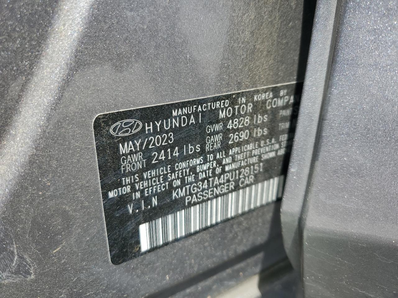 2023 Genesis G70 Base VIN: KMTG34TA4PU128151 Lot: 63452615