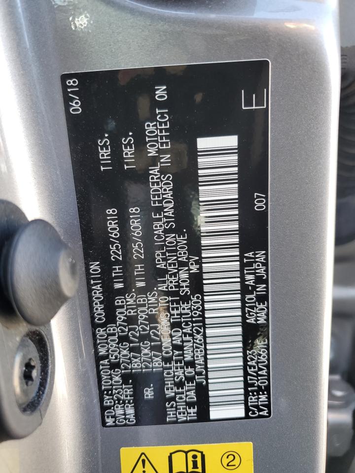 2019 Lexus Nx 300 Base VIN: JTJYARBZ6K2119305 Lot: 62756135