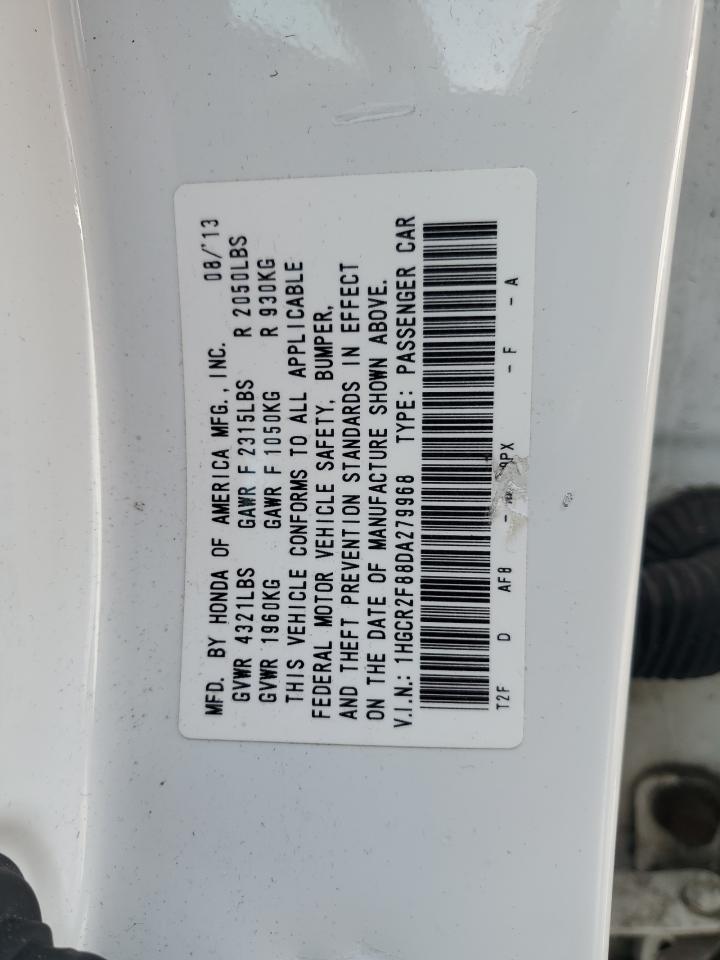 2013 Honda Accord Exl VIN: 1HGCR2F88DA279968 Lot: 67225465