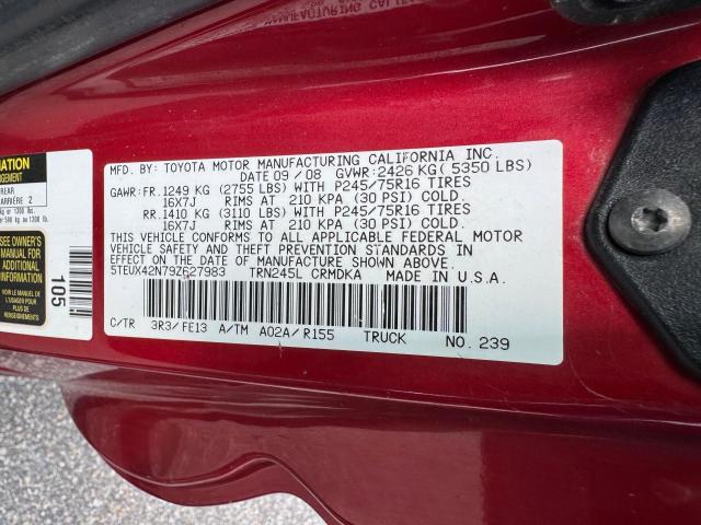 2009 TOYOTA TACOMA ACCESS CAB  