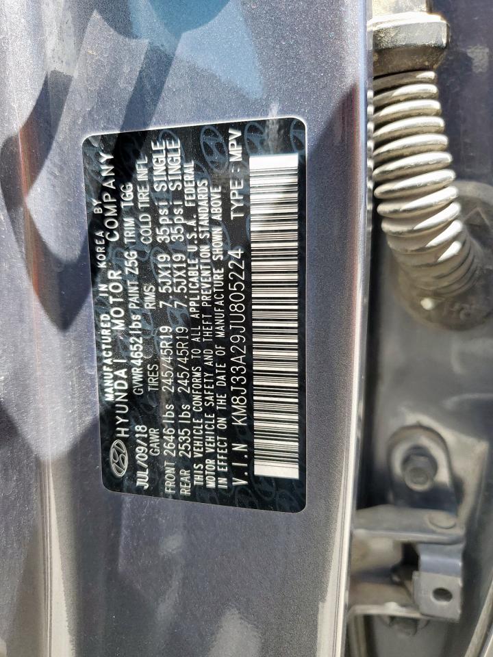 2018 Hyundai Tucson Value VIN: KM8J33A29JU805224 Lot: 66704535