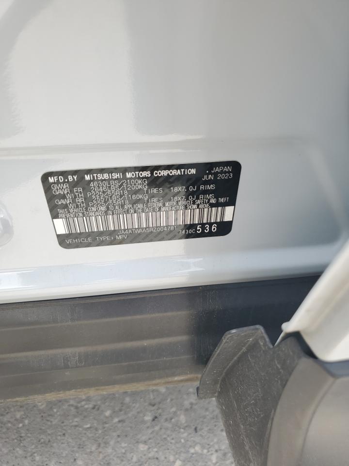 2024 Mitsubishi Eclipse Cross Se VIN: JA4ATWAA5RZ004781 Lot: 62592215