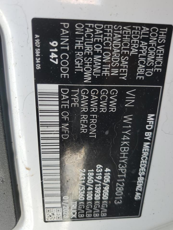 2023 Mercedes-Benz Sprinter 2500 VIN: W1Y4KBHY3PT128013 Lot: 65678615