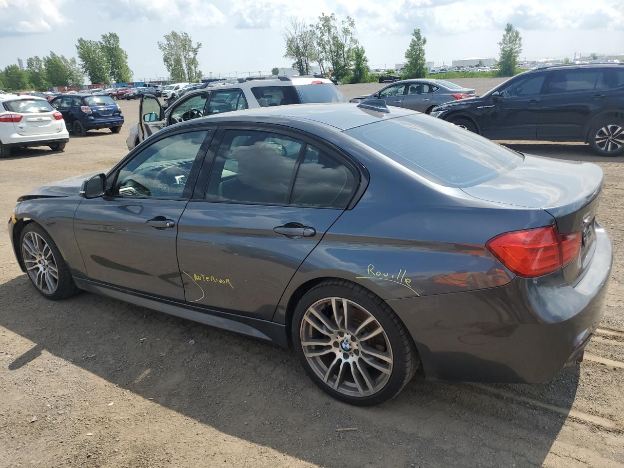 2015 BMW 328 Xi charcoal null gas WBA3B3G57FNT19480 photo #3