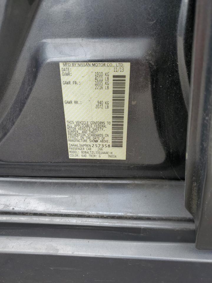 2014 Nissan Altima 2.5 VIN: 1N4AL3AP9EN257358 Lot: 65376785
