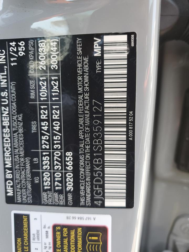 2025 Mercedes-Benz Gle Coupe 450 4Matic VIN: 4JGFD5KB1SB359127 Lot: 66818125