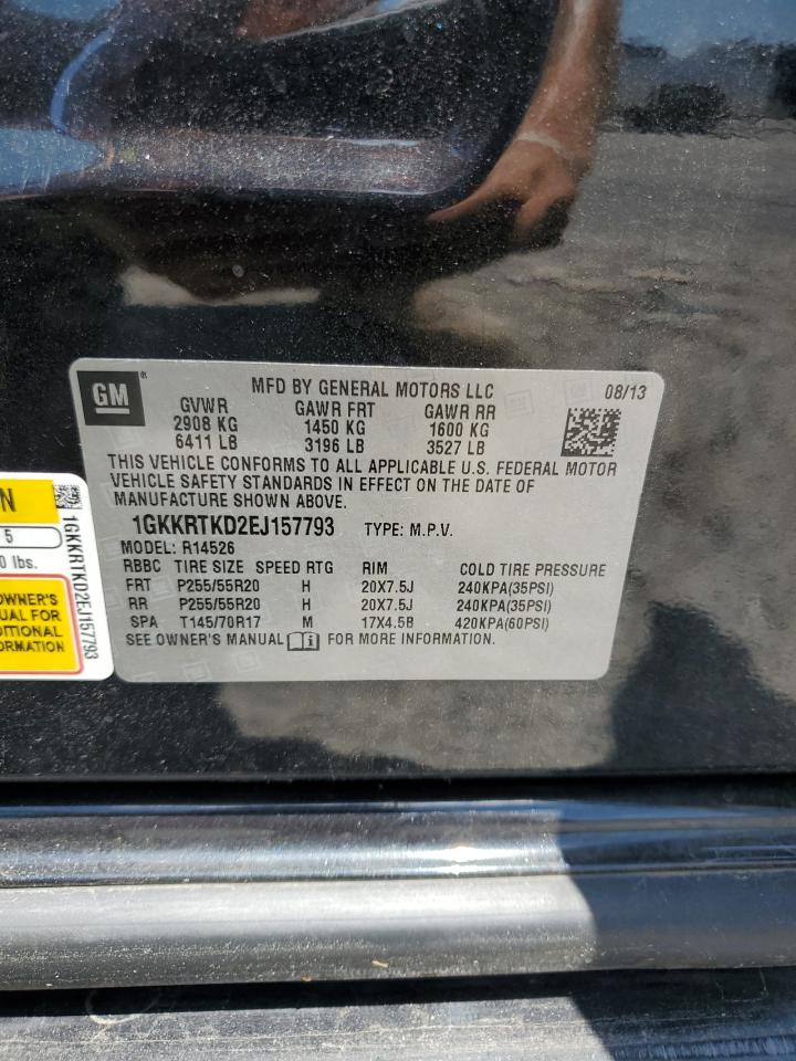 2014 GMC Acadia Denali VIN: 1GKKRTKD2EJ157793 Lot: 64781085