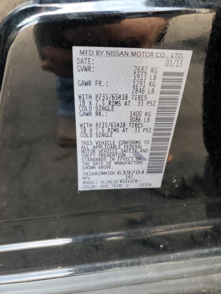 2013 Nissan Pathfinder S VIN: 5N1AR2MM3DC639704 Lot: 65196895