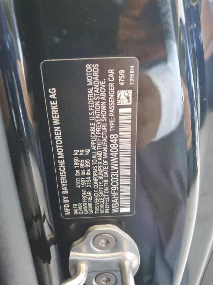 2020 BMW Z4 M40I VIN: WBAHF9C03LWW40848 Lot: 64285955