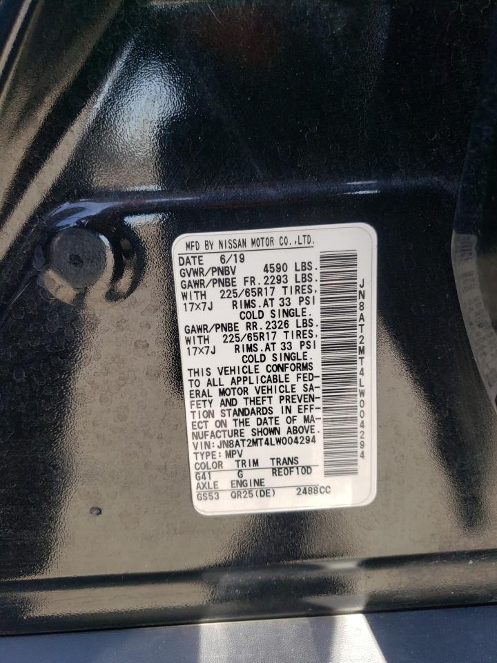 2020 Nissan Rogue S VIN: JN8AT2MT4LW004294 Lot: 63295745