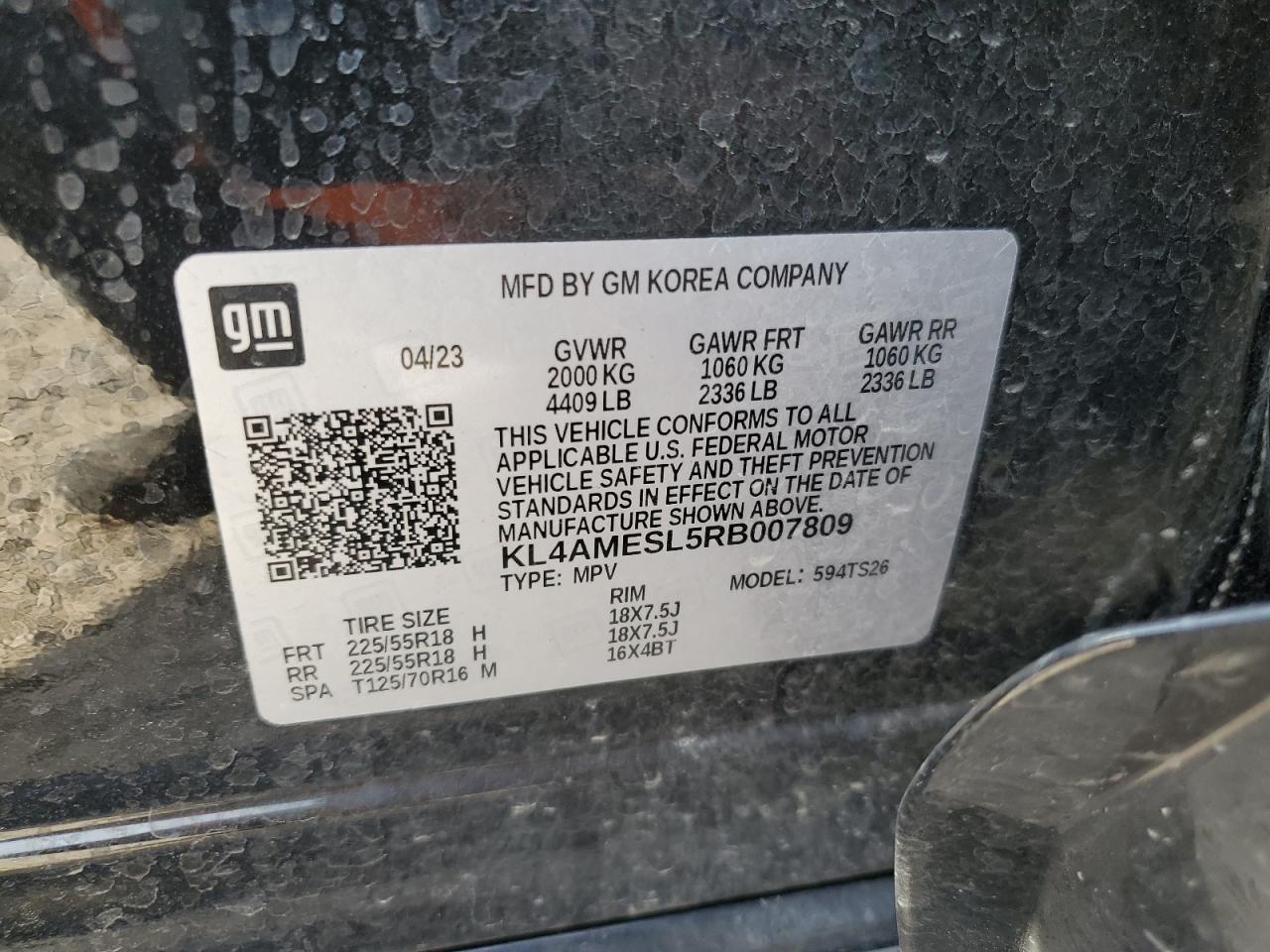 2024 Buick Encore Gx Sport Touring VIN: KL4AMESL5RB007809 Lot: 65032715
