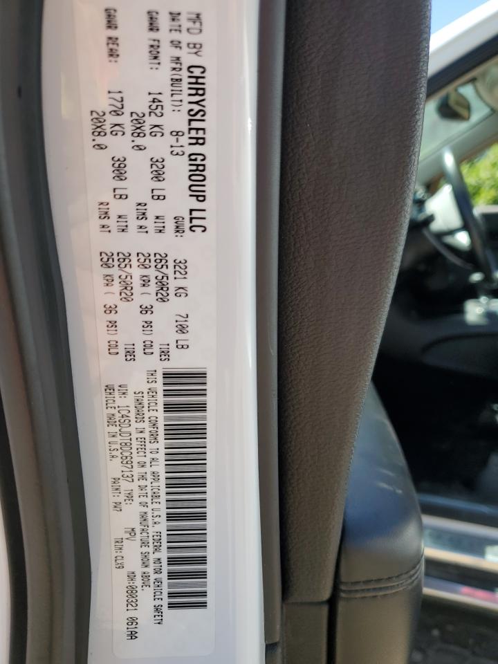 2013 Dodge Durango Crew VIN: 1C4SDJDT8DC697137 Lot: 64930825