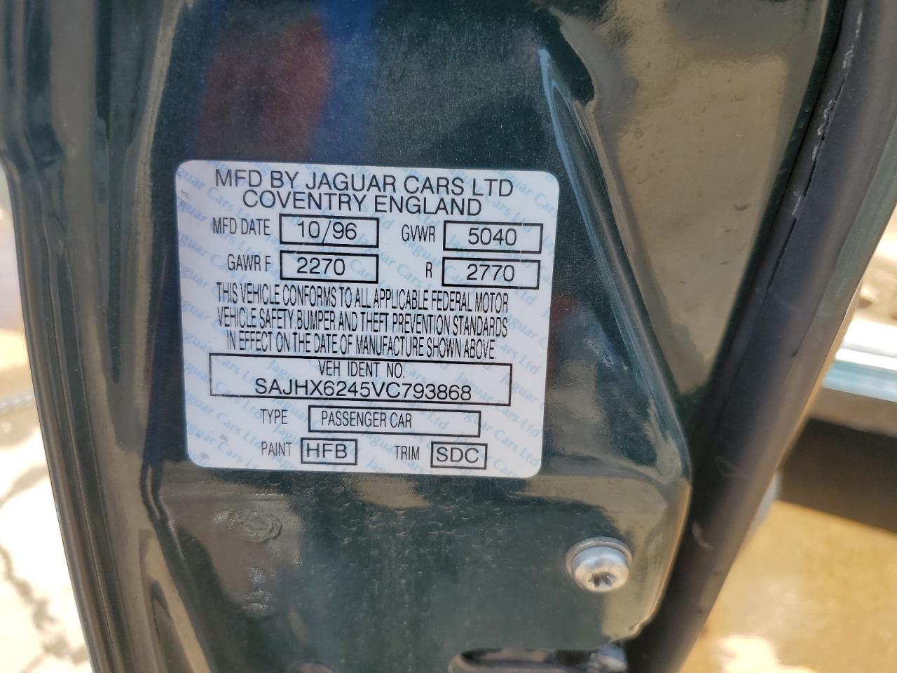 sajhx6245zc793868 SAJHX6245ZC793868 1997 Jaguar Xj6