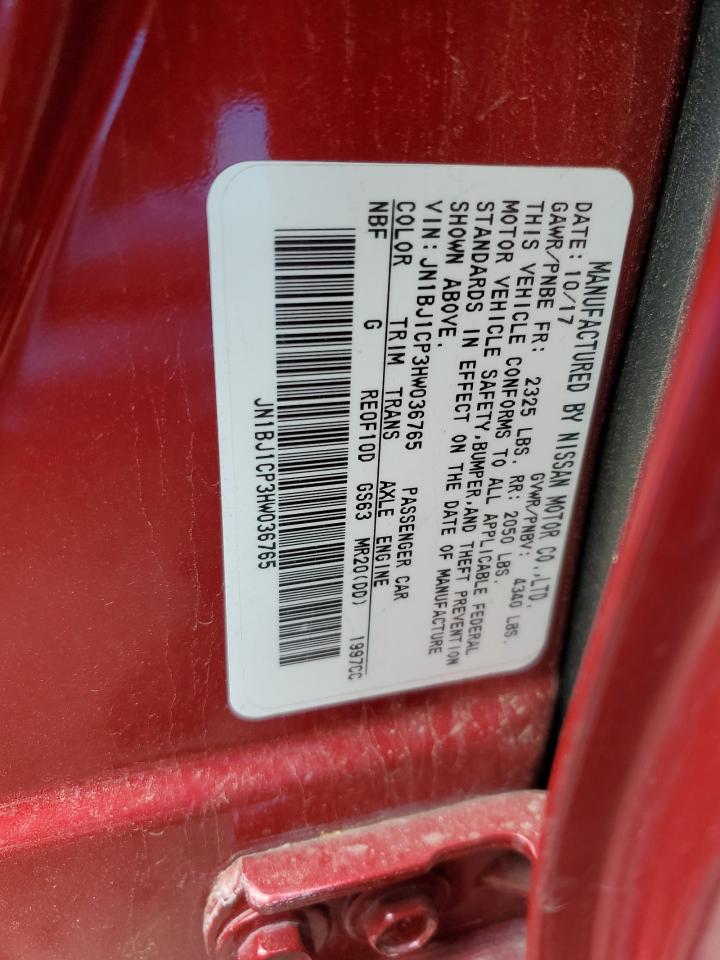 2017 Nissan Rogue Sport S VIN: JN1BJ1CP3HW036765 Lot: 64985725