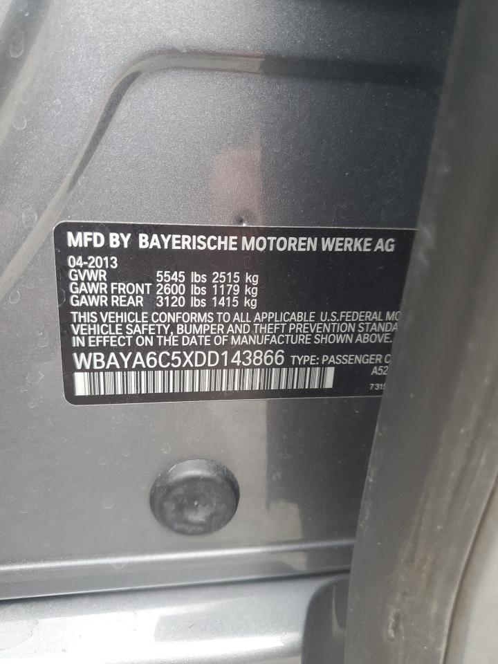 2013 BMW 740 I VIN: WBAYA6C5XDD143866 Lot: 64835295