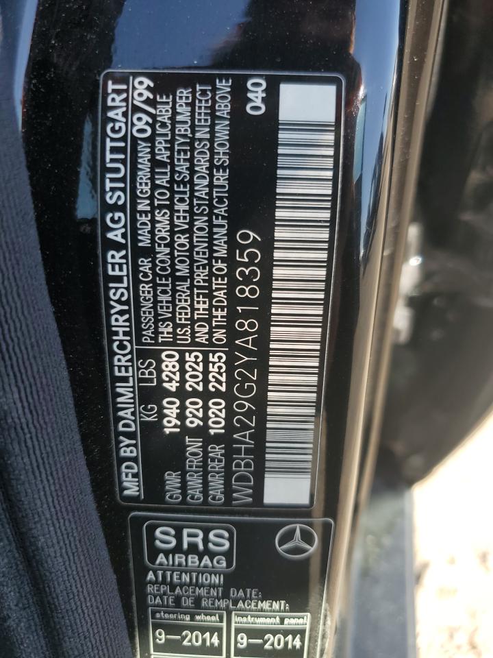 2000 Mercedes-Benz C 280 VIN: WDBHA29G2YA818359 Lot: 66170885