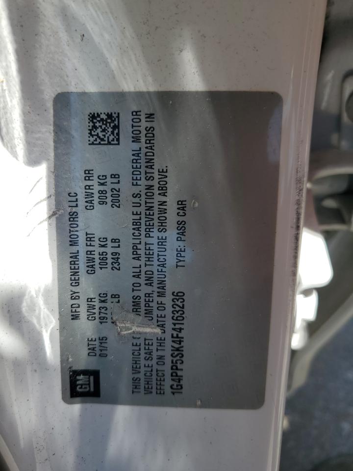 2015 Buick Verano VIN: 1G4PP5SK4F4163236 Lot: 62752425