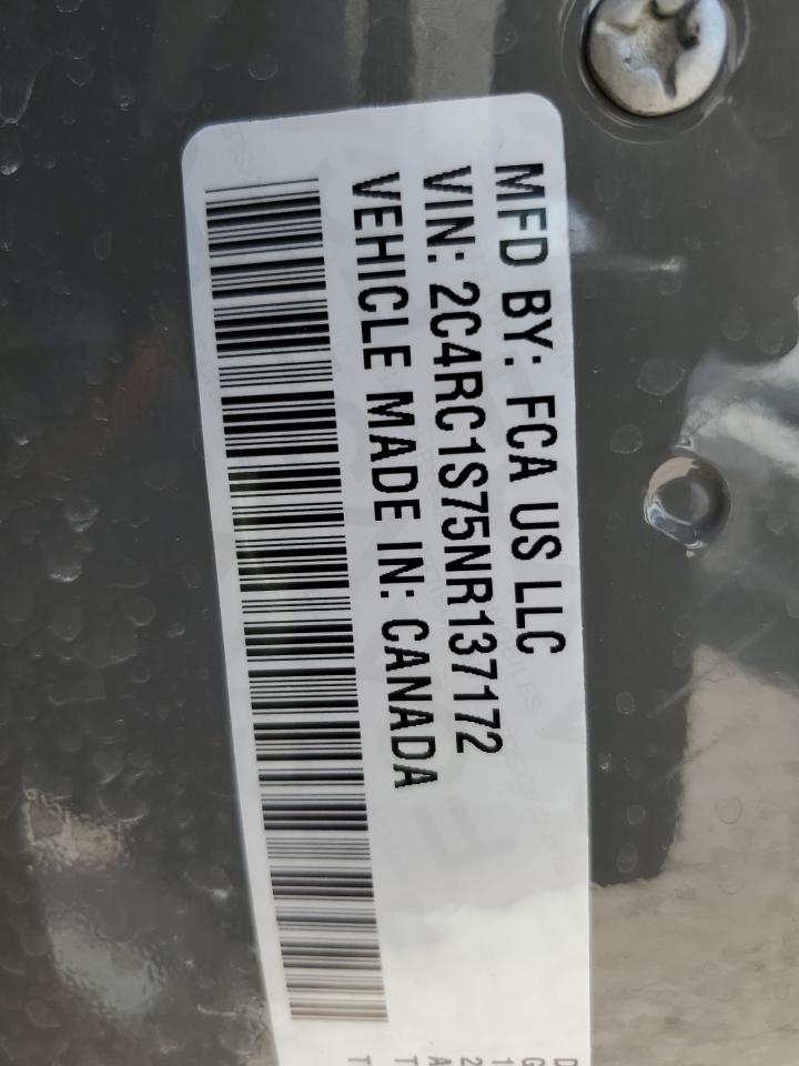 2022 Chrysler Pacifica Hybrid Limited VIN: 2C4RC1S75NR137172 Lot: 66886785