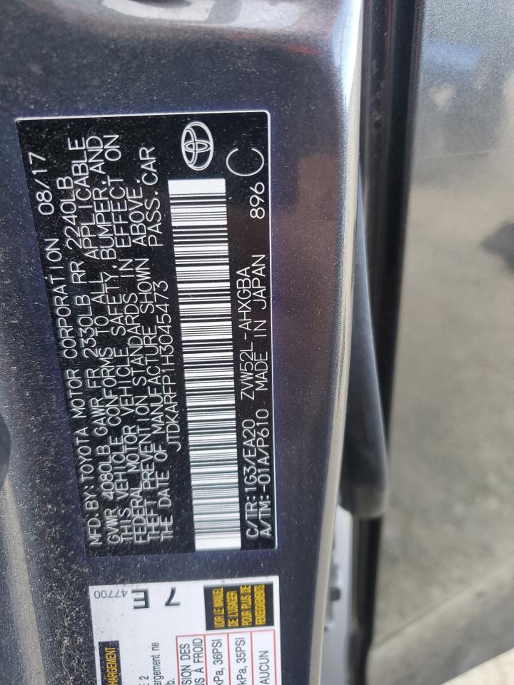 2017 Toyota Prius Prime VIN: JTDKARFP1H3045473 Lot: 65554085