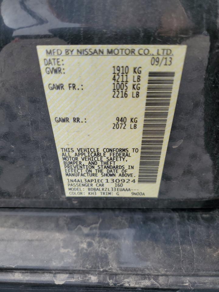 1n4al3ap1ec130924 1N4AL3AP1EC130924 2014 Nissan Altima 2.5