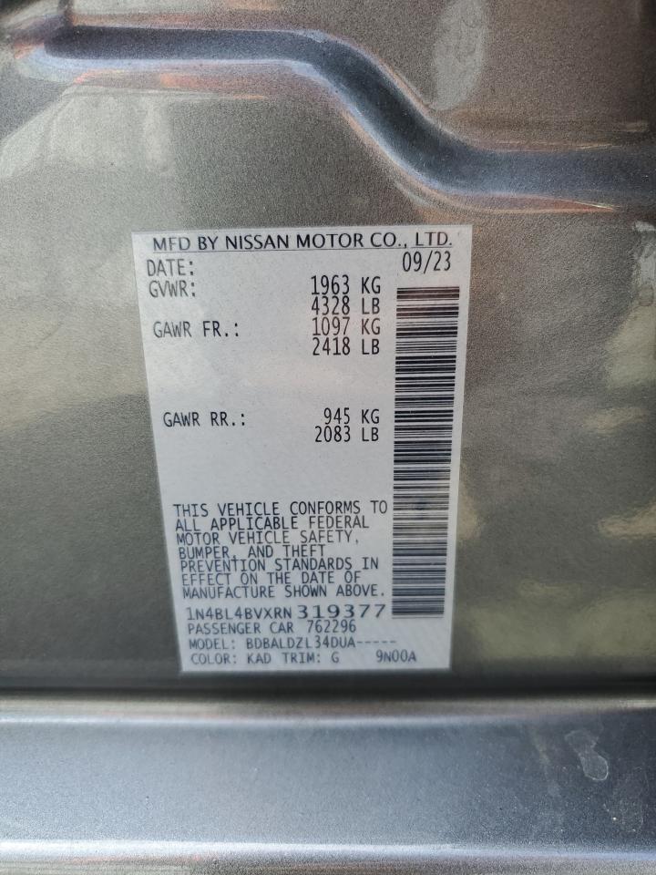 2024 Nissan Altima S VIN: 1N4BL4BVXRN319377 Lot: 65374795
