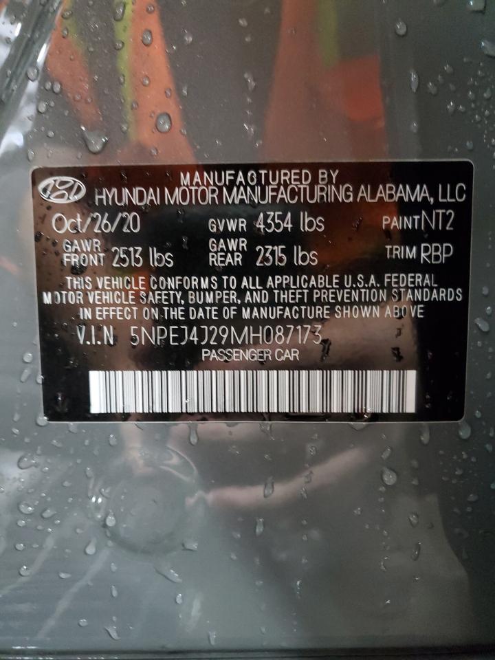 2021 Hyundai Sonata Sel Plus VIN: 5NPEJ4J29MH087173 Lot: 66577135