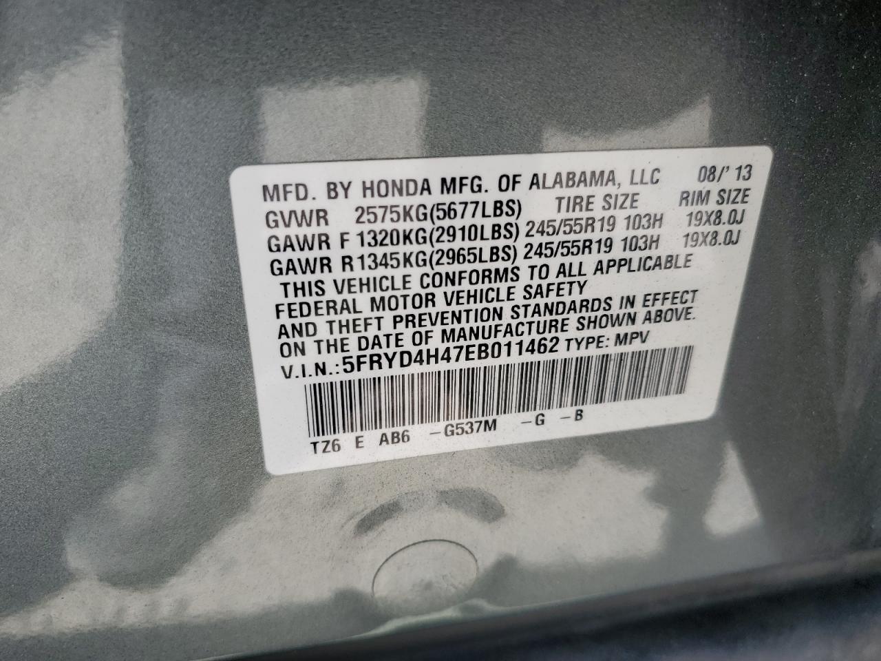 5fryd4h47eb011462 5FRYD4H47EB011462 2014 Acura Mdx Technology