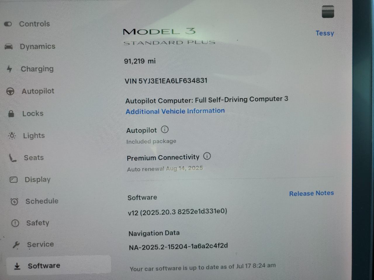2020 Tesla Model 3 VIN: 5YJ3E1EA6LF634831 Lot: 64609335