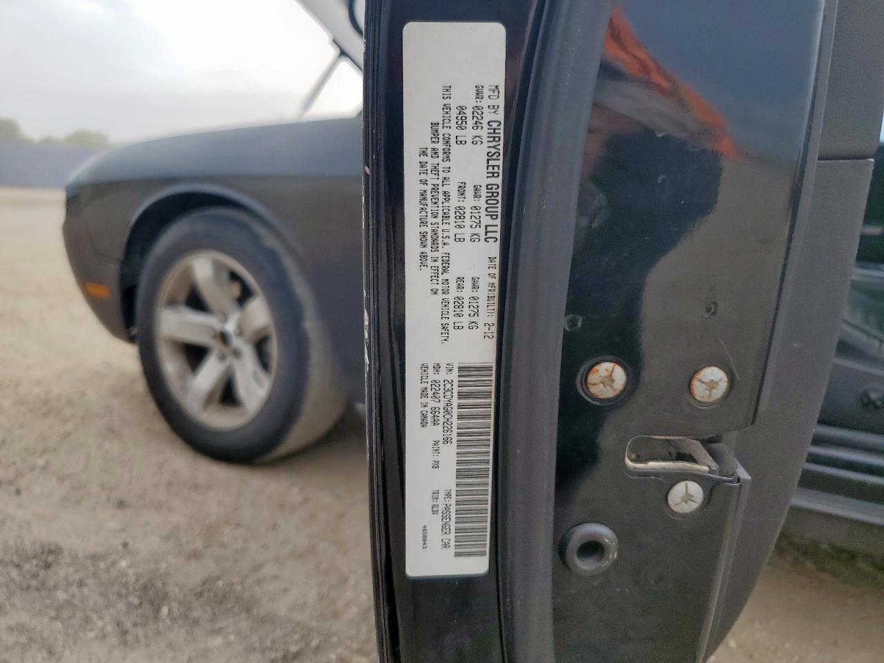 2012 Dodge Challenger Sxt VIN: 2C3CDYAG0CH226166 Lot: 67290545