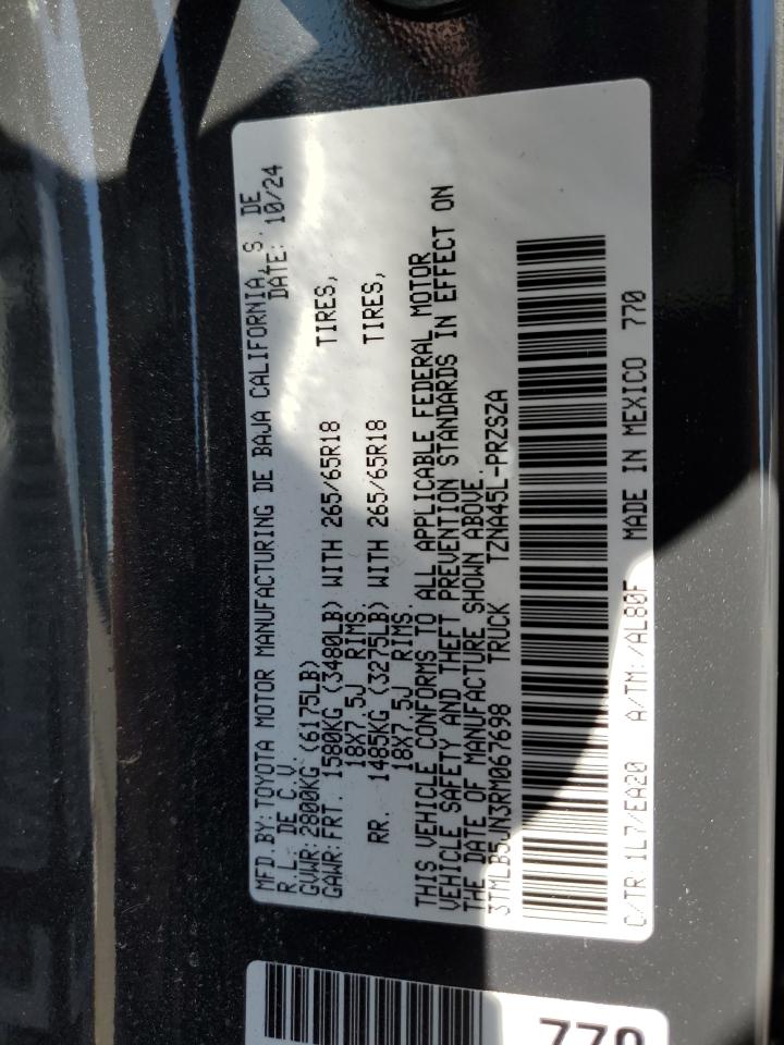 2024 Toyota Tacoma Double Cab VIN: 3TMLB5JN3RM067698 Lot: 65641295