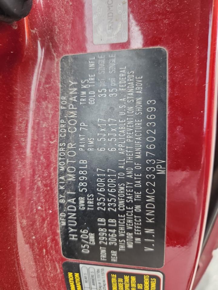 2007 Hyundai Entourage Gls VIN: KNDMC233376023693 Lot: 66547195