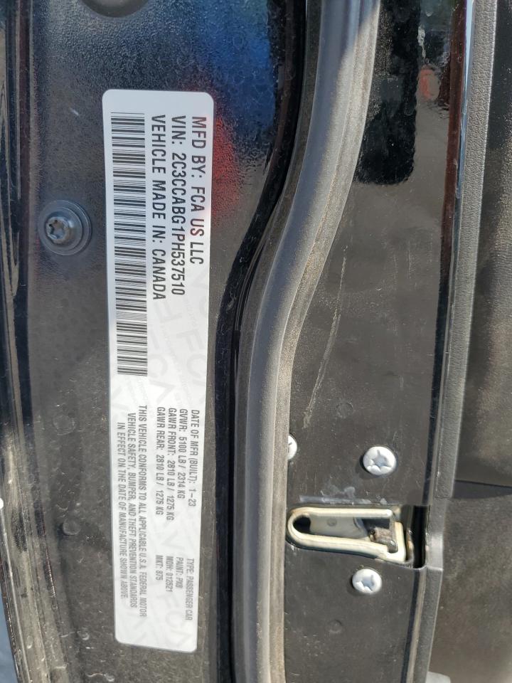 2023 Chrysler 300 S VIN: 2C3CCABG1PH537510 Lot: 64022635