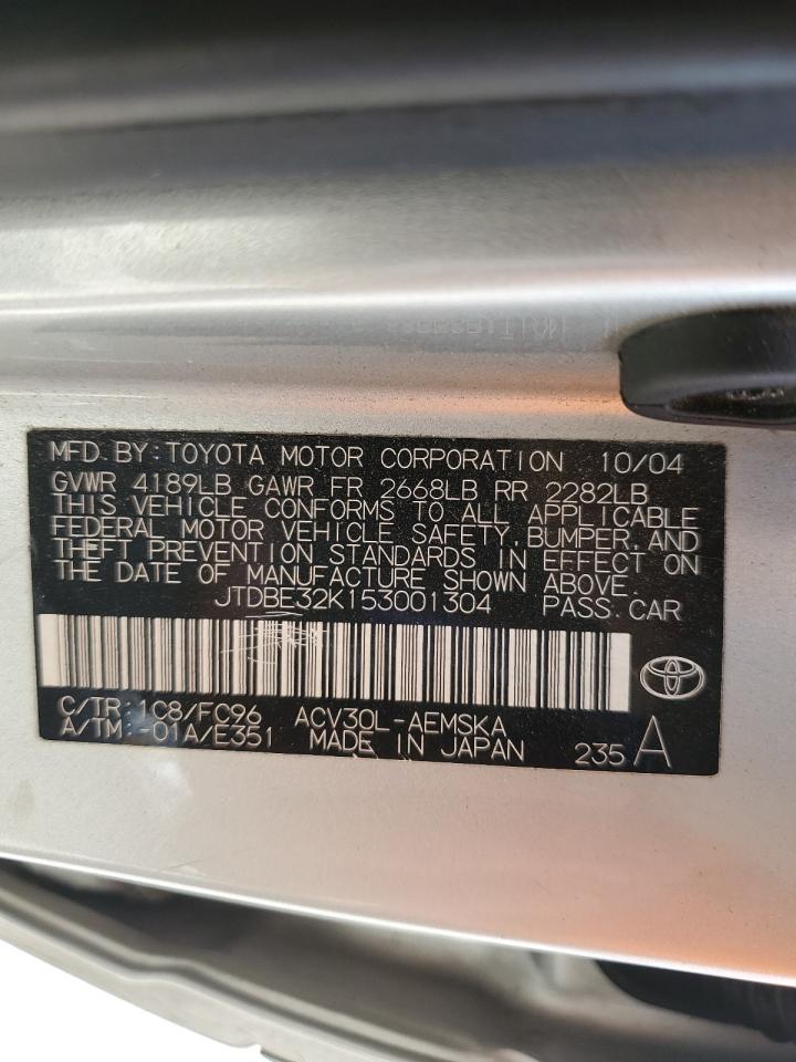 2005 Toyota Camry Le VIN: JTDBE32K153001304 Lot: 65087725