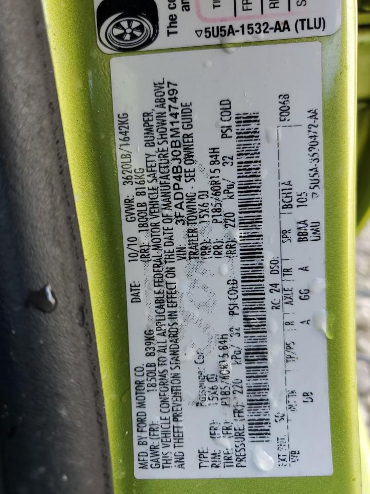 3FADP4BJ0BM147497 2011 Ford Fiesta Se