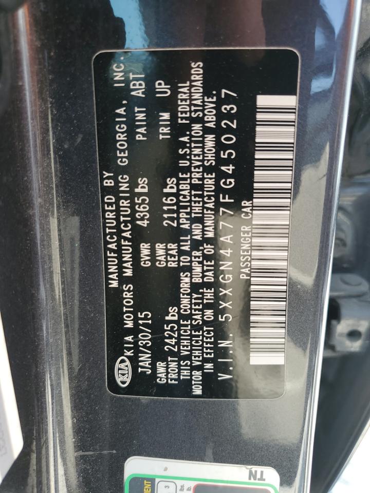 5xxgn4a77fg450237 5XXGN4A77FG450237 2015 Kia Optima Ex