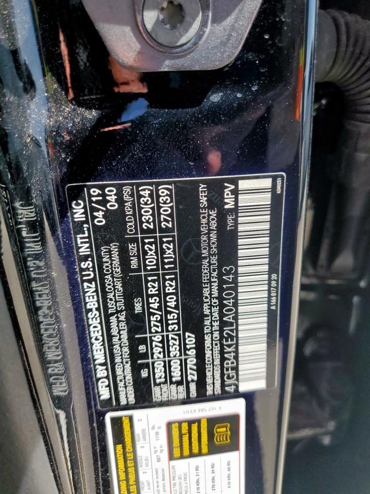 4jgfb4ke2la040143 4JGFB4KE2LA040143 2020 Mercedes-Benz Gle 350 4Matic