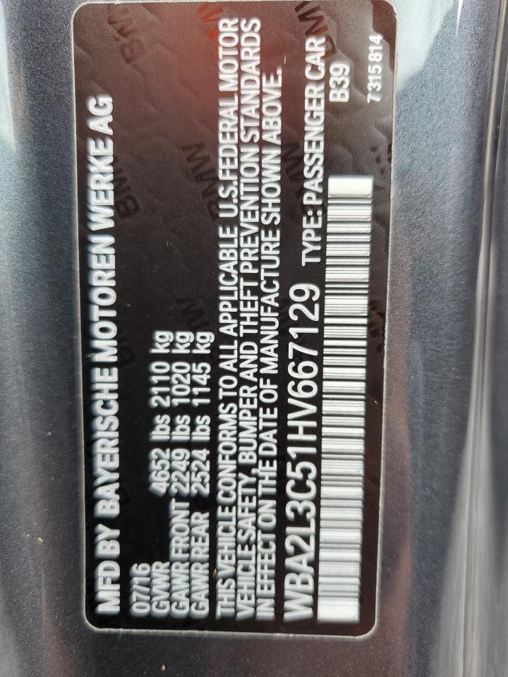 wba2l3c51hv667129 WBA2L3C51HV667129 2017 BMW M240Xi